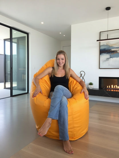 1 outer cover and 1 empty inner cover, FILLING NOT INCLUDED* Oval Adult Beanbag, XL Multi-position style CA126H-Beanbag Montreal