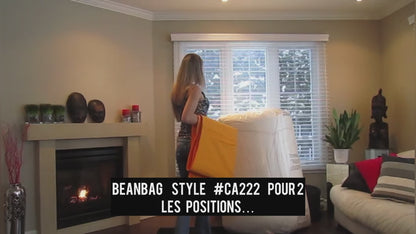 1 outer cover and 1 empty inner cover, FILLING NOT INCLUDED* XXL Multi-Position Beanbag for Two, style CA222H-Beanbag Montreal