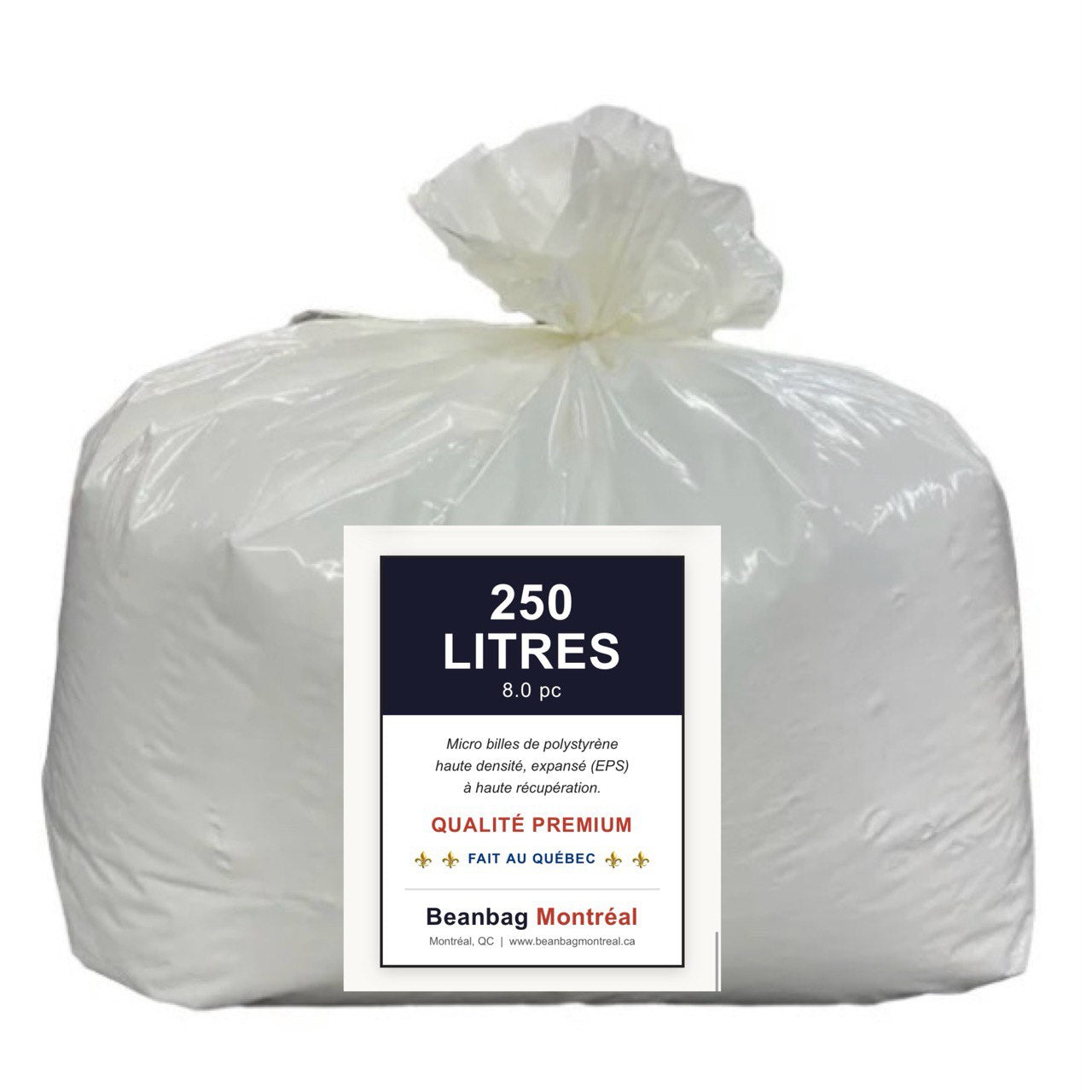 250 Litre / 8 Cubic Foot Beanbag Refill - Beanbag Montreal