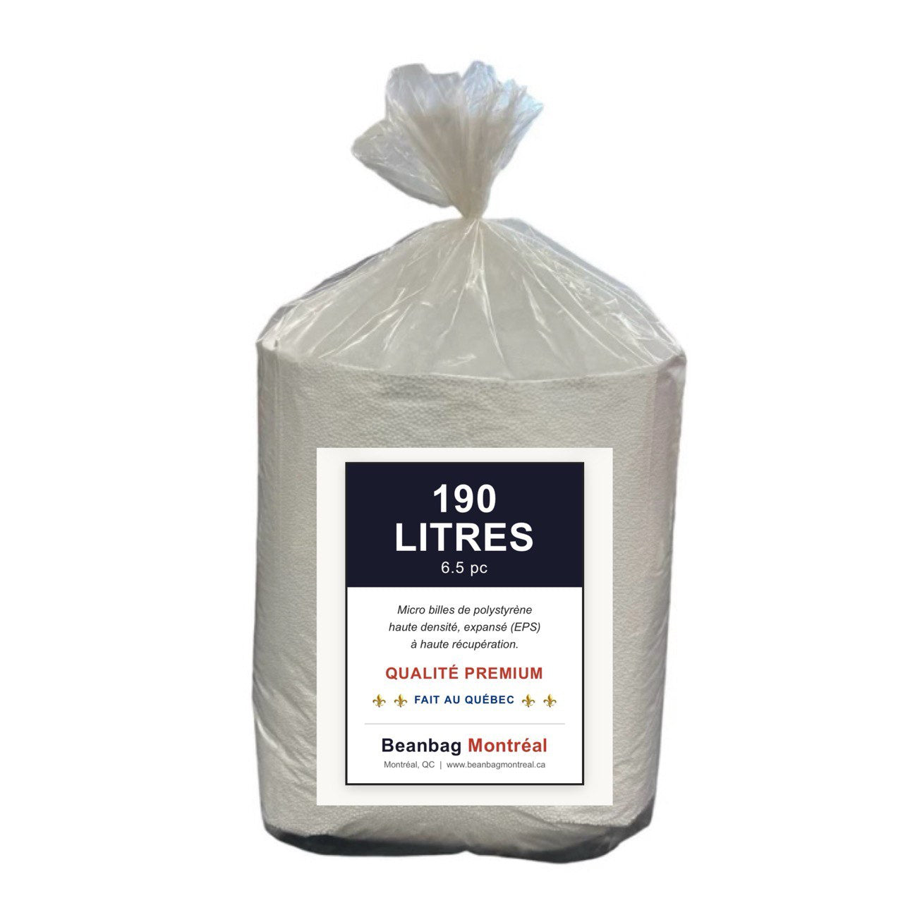 190-Liter / 6.5-Cubic Foot Beanbag Refill - Beanbag Montreal